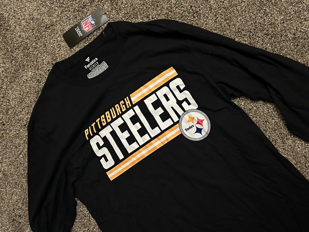 Pittsburgh Steelers Fanatics Medium Black Long Sleeve T-Shirt (NWT)